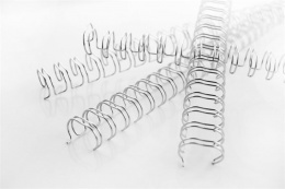 Spirál, fém, 3:1, 6 mm, 55 lap, GBC "WireBind", ezüst