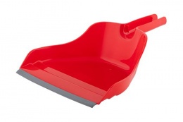 Szemeteslapát, gumiéllel, BONUS "Handrix HACCP", piros