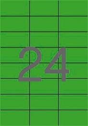 Etikett, 70x37 mm, színes, APLI, zöld, 2400 etikett/csomag