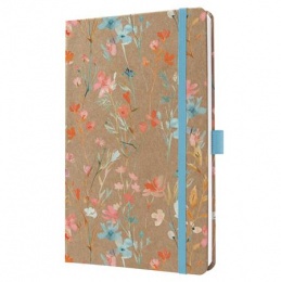 Naptár, A5, heti, 2026, kemény borító, SIGEL "Jolie", Green Floral Serenity